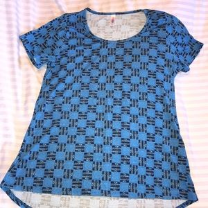 Blue & Black Pattered Lularoe Classic T
